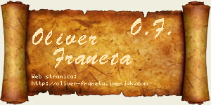 Oliver Franeta vizit kartica